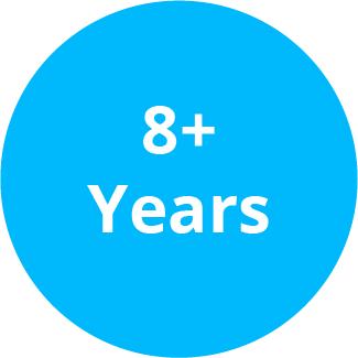 8 + years